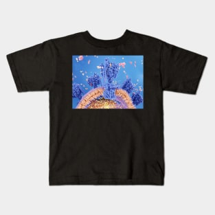 ATP synthase creating ATP, 3D Medical Biology illustration, Mitochondrion Kids T-Shirt